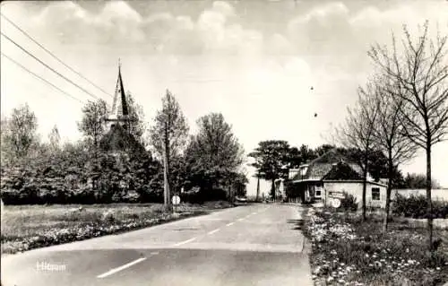 Ak Hitzum Fryslân Niederlande, Straßenansicht