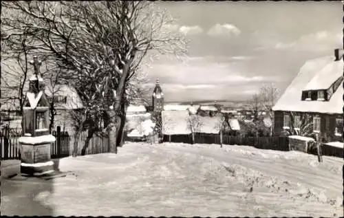 Ak Brilon im Sauerland, Kalvarienberg, Winter