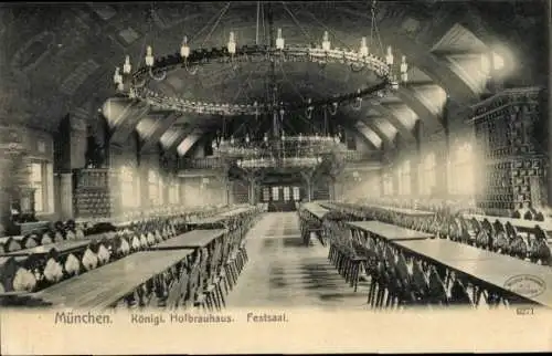 Ak München, Königliches Hofbräuhaus, Festsaal