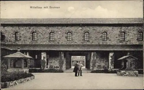 Ak Bad Homburg vor der Höhe Hessen, Römerkastell Kastell Saalburg, Mittelbau, Brunnen