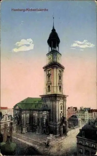 Ak Hamburg Mitte Neustadt, Michaeliskirche, Kirche St. Michaelis, Michel