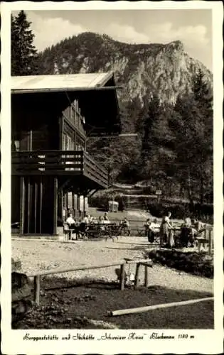 Ak Bleckenau Füssen Ostallgäu, Berggaststätte und Skihütte Schweizer Haus