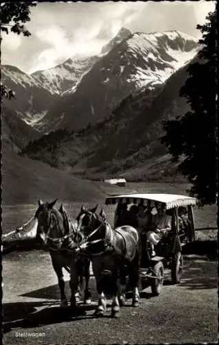 Ak Spielmannsau Oberstdorf im Oberallgäu, Stellwagen im Tal