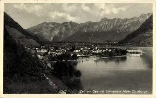 Ak Zell am See in Salzburg, Panorama mit Steinernem Meer