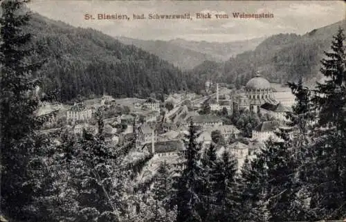 Ak St. Blasien im Schwarzwald, Blick vom Weissenstein