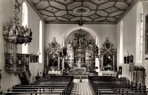 Ak Triberg im Schwarzwald, Wallfahrtskirche, Blick auf den Altar