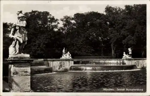 Ak München, Schloss Nymphenburg, Schlosspark