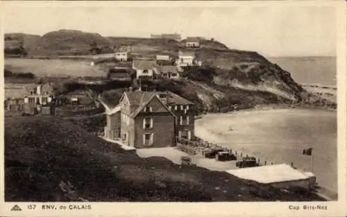 Ak Boulogne sur Mer Pas de Calais, Cap Gris Nez, Teilansicht