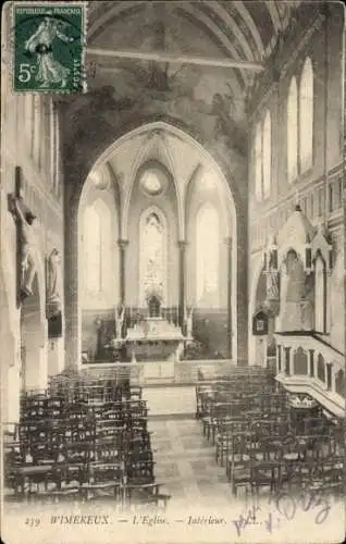 Ak Wimereux Pas de Calais, Eglise, Interieur