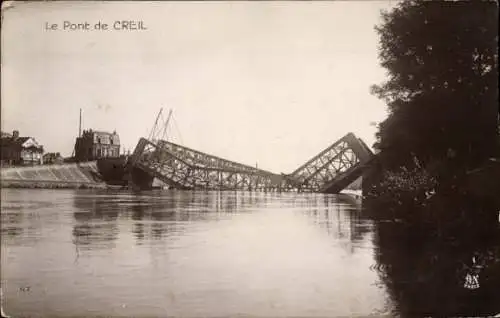 Ak Creil Oise, Brücke