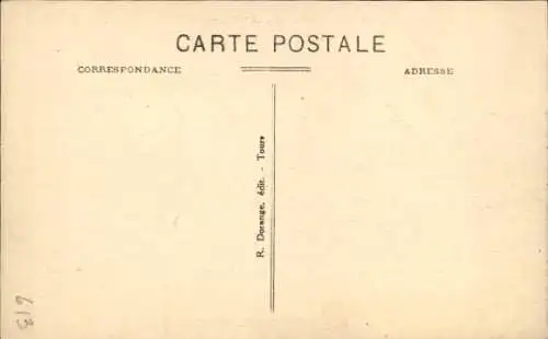 Ak Candes Indre et Loire, Kirche, commence en 1175, achevee en 1215, cote Sud-Ouest