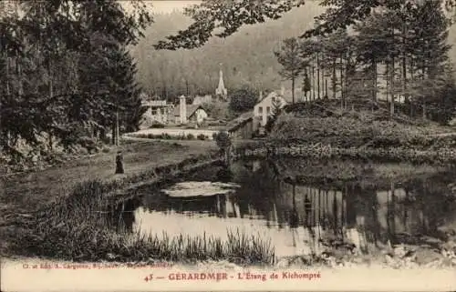 Ak Gérardmer Lothringen Vosges, l'Etang de Kichompre