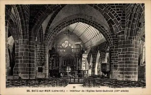 Ak Batz sur Mer Loire Atlantique, Interieur de l'Eglise Saint-Quenote