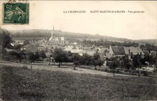 Ak Saint Martin d’Ablois Marne, Vue Generale