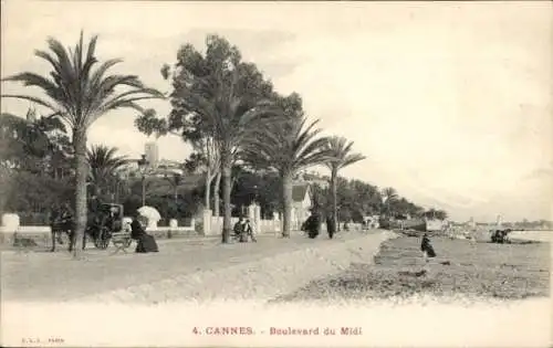 Ak Cannes Alpes Maritimes, Boulevard du Midi