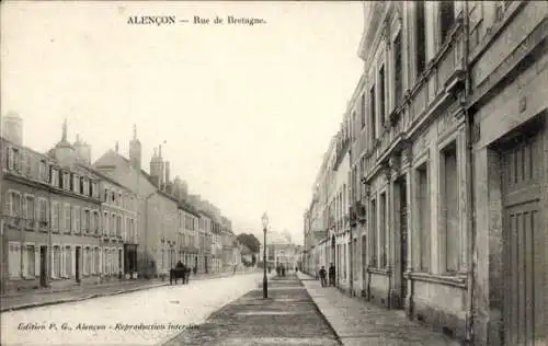 Ak Alençon Orne, Rue de Bretagne