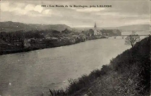 Ak Lalinde Dordogne, Gesamtansicht