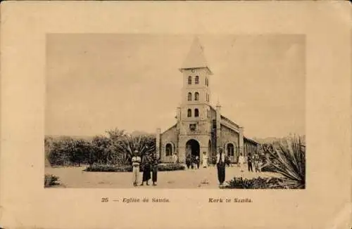 Ak Sanda Congo Belge DR Kongo Zaire, Kirche