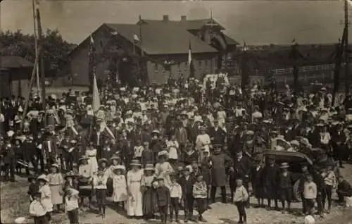 Foto Ak Løgumkloster Lügumkloster Dänemark, Ortsbewohner, Gruppenfoto