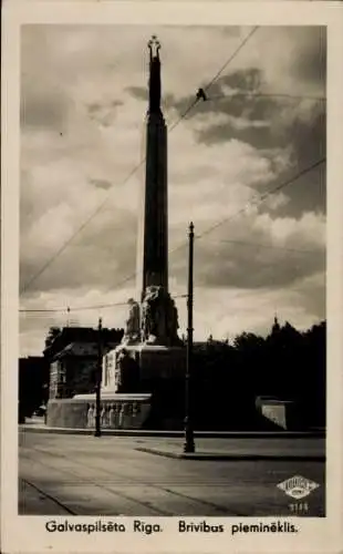 Ak Riga Lettland, Freiheitsdenkmal