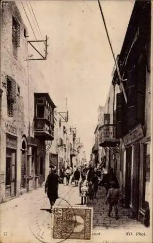 Ak Sfax Tunesien, La Rue Tissot, Straßenpartie