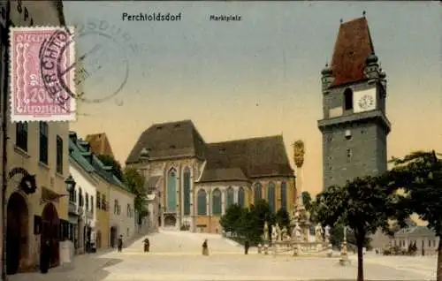 Ak Perchtoldsdorf in Niederösterreich, Marktplatz