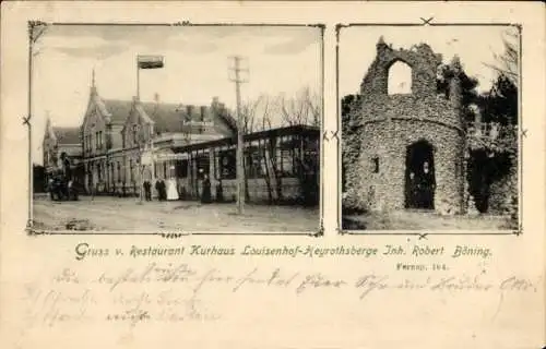 Ak Heyrothsberge Biederitz in Sachsen Anhalt, Restaurant Kurhaus Louisenhof, Ruine