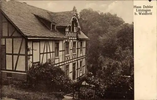 Ak Lützingen Waldbröl im Oberbergischen Land, Haus Dehler