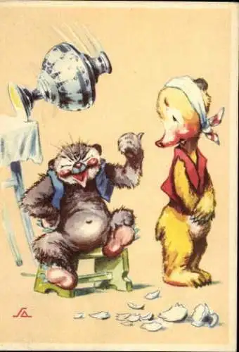 Set von 10 AK Künstler Salac, A. L.