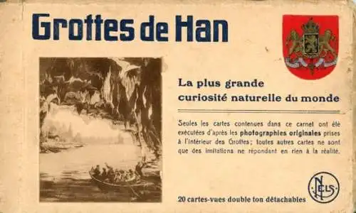 kleines Album 20 Ak Grotte de Han Han sur Lesse Wallonien Namur