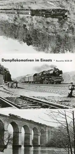 Set von 6 AK + 3 Umschlagfotos Dampflokomotiven im Einsatz, Baureihe 50