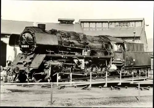 Set von 6 AK + 3 Umschlagfotos Dampflokomotiven im Einsatz, Baureihe 50