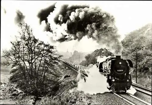 Set von 6 AK + 3 Umschlagfotos im Umschlag. Dampflokomotiven Baureihe 01.5