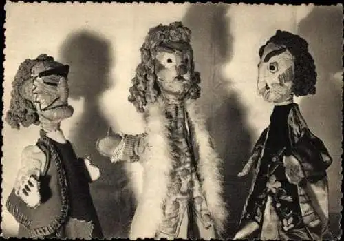 Set von 11 AK im Umschlag Marionetten  Geo Condé Theater