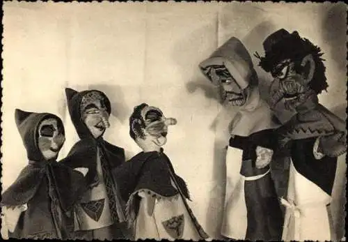 Set von 11 AK im Umschlag Marionetten  Geo Condé Theater