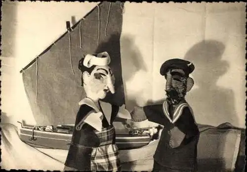 Set von 11 AK im Umschlag Marionetten  Geo Condé Theater