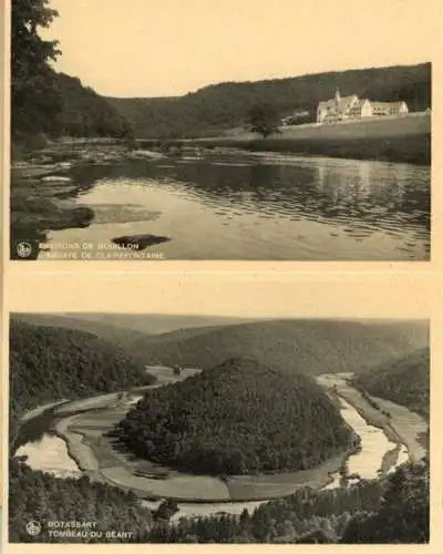 Set von 10 Ak im Umschlag Bouillon Ardennes