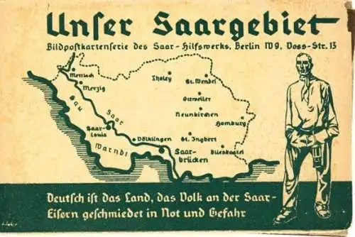 Set von 7 AK unser Saargebiet Saarland, Saarschleife, Landschaftspanorama