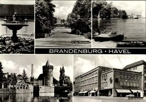 Riesen Ak Brandenburg an der Havel, Altmarkt, HO Hotel Blauer Engel, Karl Marx Platz, Stadtansichten