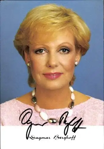 Ak Schauspielerin Dagmar Berghoff, Portrait, Autogramm
