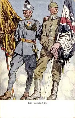 Ak Kuk-Armee, Deutscher Soldat, Zweierbund, Waffenbrüder, I. WK