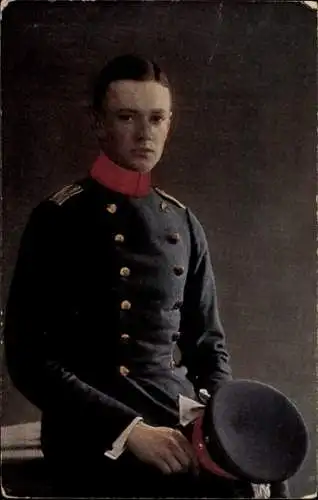 Ak Leutnant von der Linde eroberte im Jahre 1915 das Fort Malonne vor Naumur, Portrait