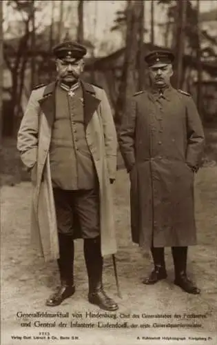 Ak Generalfeldmarschall von Hindenburg, General der Infanterie Ludendorff