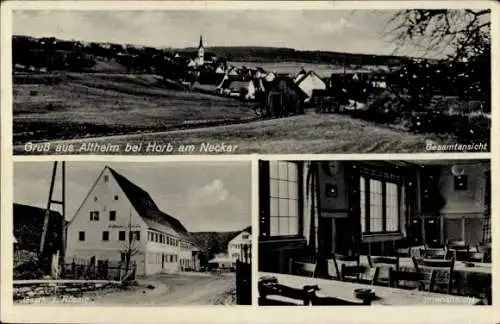 Ak Altheim Horb am Neckar, Gesamtansicht, Gasthaus zum Rößle