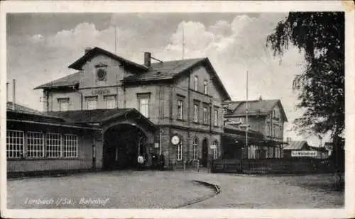 Ak Limbach Oberfrohna in Sachsen, Bahnhof