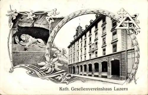 Ak Luzern Stadt Schweiz, Katholisches Gesellenvereinshaus