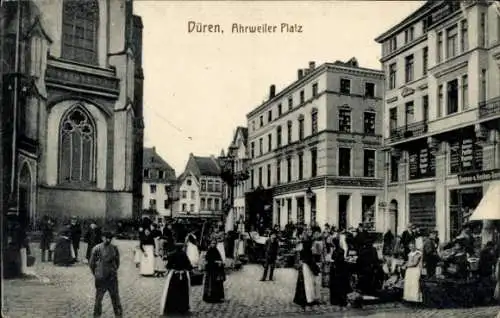 Ak Düren im Rheinland, Ahrweiler-Platz