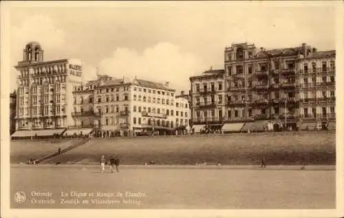 Ak Ostende Ostende Westflandern, La Digue und Rampe de Flandre