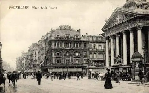 Ak Bruxelles Brüssel, Place de la Bourse