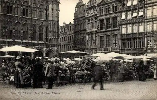 Ak Bruxelles Brüssel, Marche aux Fleurs